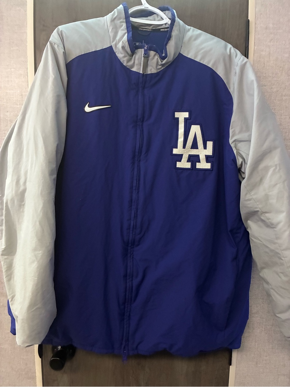 Nike Royal Blue and Light Gray LA Dodgers Jacket